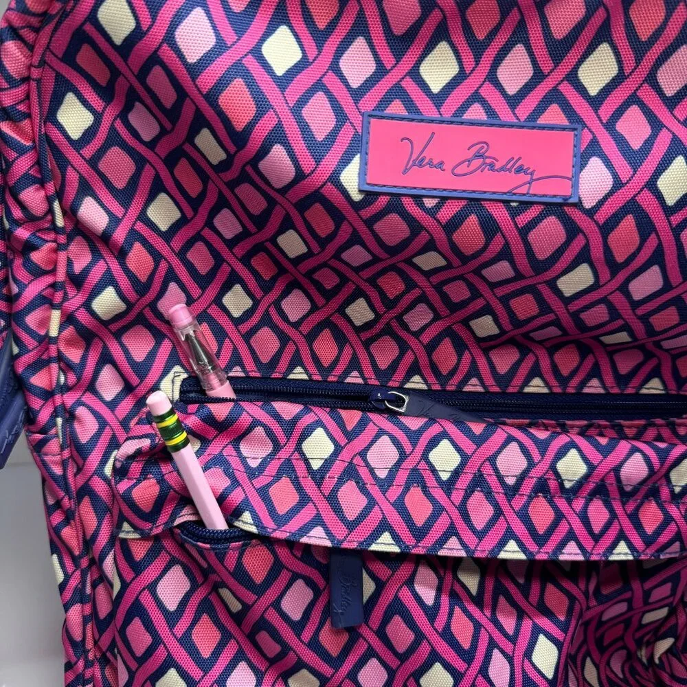 Vera Bradley Katalina Pink Diamond Grande Backpack - Picture 7 of 16